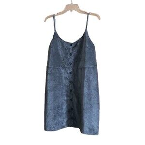 Urban Outfitters Cooperative Velvet Mini Dress Button Front Size Large